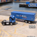 JD-8518  машина метал контейнеровоз, синий