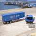 JD-8518  машина метал контейнеровоз, синий