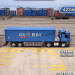 JD-8518  машина метал контейнеровоз, синий