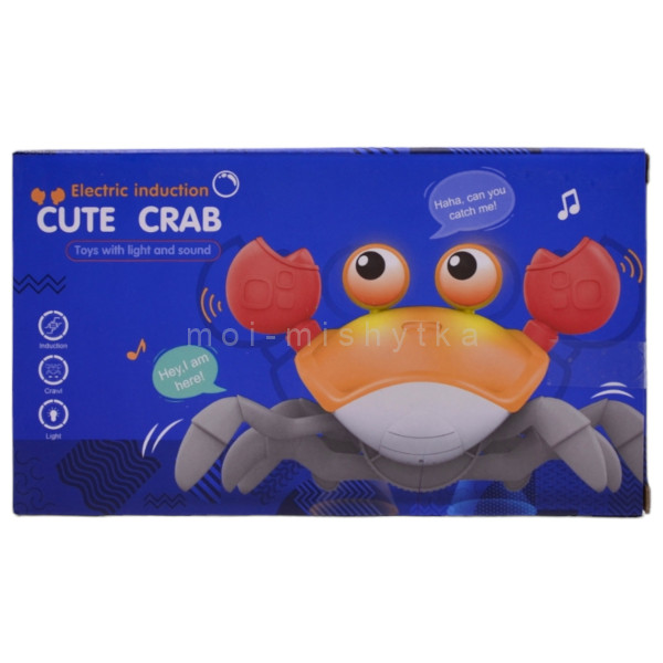 Музыкальная игрушка для малышей, краб, свет, звук арт.qc-1y (22x10.5x12.5, 300г)