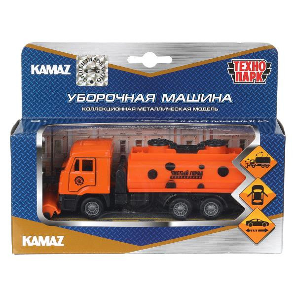 Машина металл KAMAZ уборочный 14 см, дв., подв..дет., инерц., кор. Технопарк