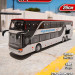 Автобус металлический 26x5x8см арт.9001A белый, красный
