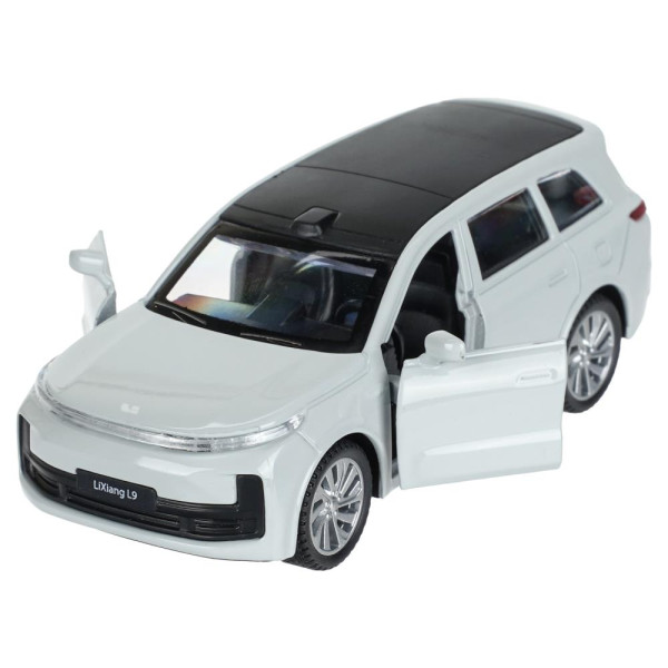 Машина металл li auto l9 10,5 cm, двери, инерц, серебристый, кор. Технопарк