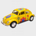 1967 Volkswagen Classical Beetle w/ printing 1/32 KT5057F (желтый)