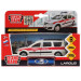 Машина металл LADA LARGUS СКОРАЯ, 12 см, двери, багаж., инерц., кор. Технопарк