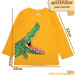Кофта для мальчика (лонгслив) арт.bk0006m р.92 темно-желтый, крокодил (37х29х32)