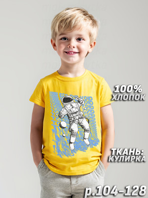 Футболка для мальчика арт.0002M, желтый