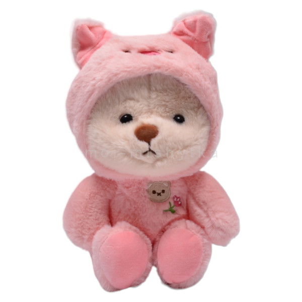 Мягкая игрушка Мишка в костюме поросёнка, арт.4128, 22см