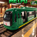 Поезд вагон метро 22см арт.731-27A зеленый
