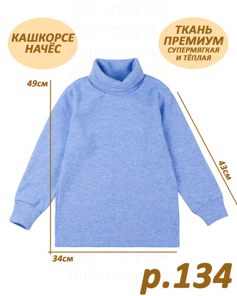 Джемпер (водолазка) 087/2 (кашкорсе, начёс) р.134 гол.