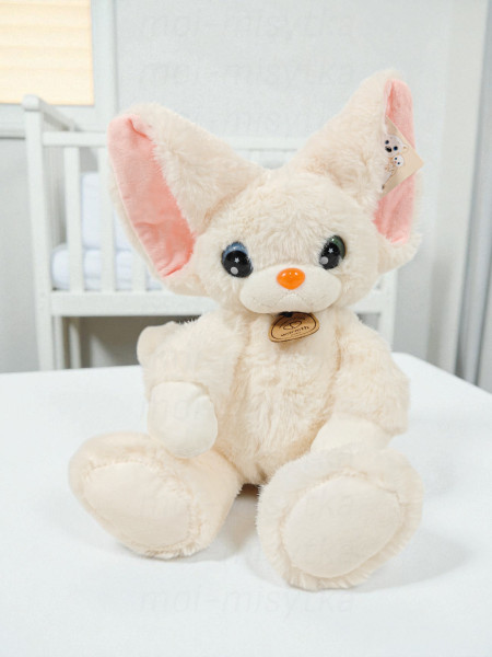 Мягкая игрушка, кот с большими ушами, арт.6512 белый