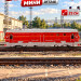 Тепловоз локомотив 23см арт.731-8A красный