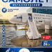 Пассажирский самолёт 26см, металл, с трапом, арт.cz 5005 белый, синий NEW
