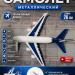 Пассажирский самолёт 26см, металл, с трапом, арт.cz 5005 белый, синий NEW