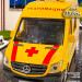 Машина металл MERCEDES-BENZ SPRINTER РЕАНИМАЦИЯ 14 см, двери, тележка, кор. Технопарк