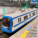 Поезд вагон метро 24,5см арт.8012 белый, синий