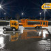Грузовой тягач, фура с полуприцепом "Автовоз", 39см. арт.клх 800-12 оранжевый ("ТрансПорт Плюс")