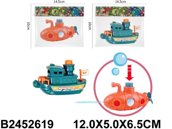 Игрушка для купания "Лодка" 2 вида в ассорт., в/п 12x5x6,5 см