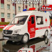 Машина металл MERCEDES-BENZ SPRINTER СКОРАЯ длина 14 см, двери, кор. Технопарк